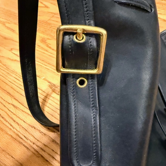 COACH Vintage Lula Legacy Brown Leather Drawstring Bucket Bag #9952 - Picture 5 of 8